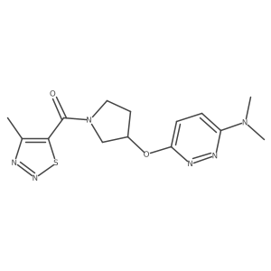 (3-((6-(Dimethylamino)pyridazin-3-yl)oxy)pyrrolidin-1-yl)(4-methyl-1,2,3-thiadiazol-5-yl)methanone Structure