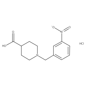 1-(3-Nitrobenzyl)piperidine-4-carboxylic acid hcl结构式