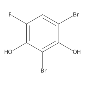 2,4-Dibromo-6-fluorobenzene-1,3-diol结构式