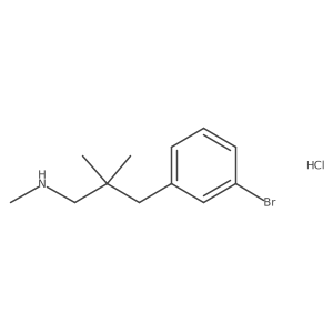 [3-(3-Bromophenyl)-2,2-dimethylpropyl](methyl)amine hydrochloride结构式