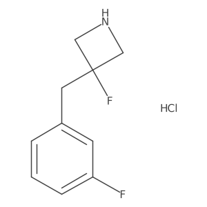 3-Fluoro-3-[(3-fluorophenyl)methyl]azetidine hydrochloride结构式