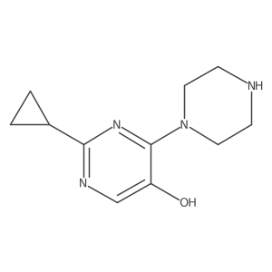 2-Cyclopropyl-4-(piperazin-1-yl)pyrimidin-5-ol Structure