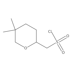 (5,5-Dimethyloxan-2-yl)methanesulfonyl chloride结构式
