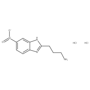 3-(5-nitro-1H-1,3-benzodiazol-2-yl)propan-1-amine dihydrochloride结构式