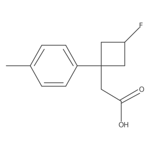 2-[(1s,3r)-3-Fluoro-1-(4-methylphenyl)cyclobutyl]acetic acid结构式
