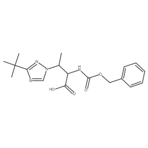 2-{[(benzyloxy)carbonyl]amino}-3-(3-tert-butyl-1H-1,2,4-triazol-1-yl)butanoic acid Structure