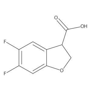 5,6-Difluoro-2,3-dihydro-1-benzofuran-3-carboxylic acid Structure