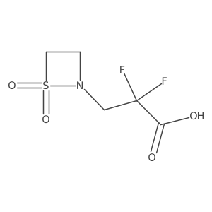 3-(1,1-Dioxo-1lambda6,2-thiazetidin-2-yl)-2,2-difluoropropanoic acid结构式