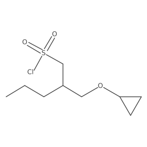 2-(Cyclopropoxymethyl)pentane-1-sulfonyl chloride Structure