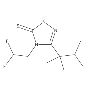 4-(2,2-difluoroethyl)-5-(2,3-dimethylbutan-2-yl)-4H-1,2,4-triazole-3-thiol结构式