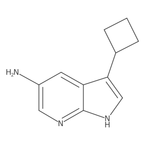 3-cyclobutyl-1H-pyrrolo[2,3-b]pyridin-5-amine结构式