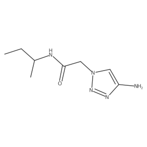 2-(4-amino-1H-1,2,3-triazol-1-yl)-N-(butan-2-yl)acetamide结构式