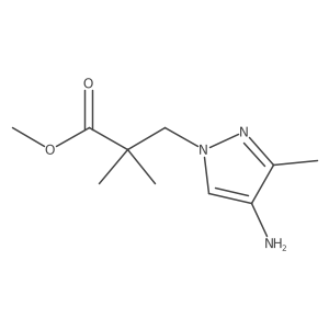 methyl 3-(4-amino-3-methyl-1H-pyrazol-1-yl)-2,2-dimethylpropanoate结构式