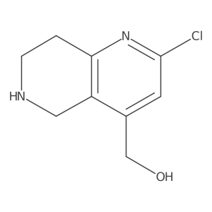 (2-Chloro-5,6,7,8-tetrahydro-1,6-naphthyridin-4-yl)methanol结构式