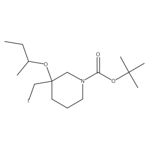 Tert-butyl 3-(butan-2-yloxy)-3-(iodomethyl)piperidine-1-carboxylate结构式