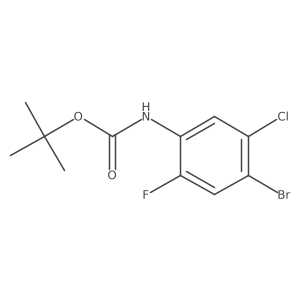 tert-butyl N-(4-bromo-5-chloro-2-fluorophenyl)carbamate结构式