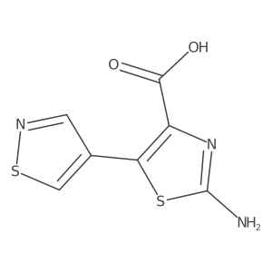 2-Amino-5-(1,2-thiazol-4-yl)-1,3-thiazole-4-carboxylic acid Structure