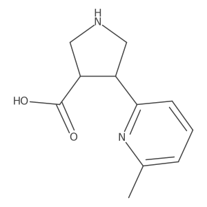 4-(6-Methylpyridin-2-yl)pyrrolidine-3-carboxylic acid结构式