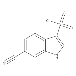 6-cyano-1H-indole-3-sulfonyl chloride结构式