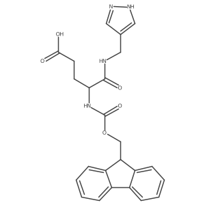 4-({[(9H-fluoren-9-yl)methoxy]carbonyl}amino)-4-{[(1H-pyrazol-4-yl)methyl]carbamoyl}butanoic acid Structure