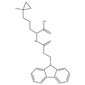 2-({[(9H-fluoren-9-yl)methoxy]carbonyl}amino)-5-(1-methylcyclopropyl)pentanoic acid结构式