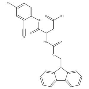 3-[(4-chloro-2-cyanophenyl)carbamoyl]-3-({[(9H-fluoren-9-yl)methoxy]carbonyl}amino)propanoic acid Structure