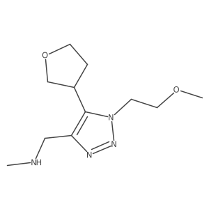 {[1-(2-methoxyethyl)-5-(oxolan-3-yl)-1H-1,2,3-triazol-4-yl]methyl}(methyl)amine结构式