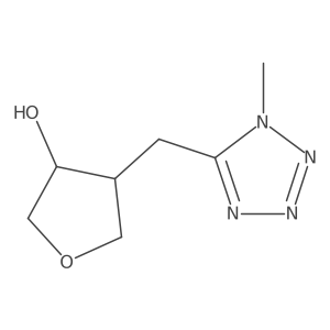 4-[(1-methyl-1H-1,2,3,4-tetrazol-5-yl)methyl]oxolan-3-ol Structure