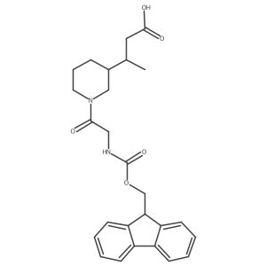 3-{1-[2-({[(9H-fluoren-9-yl)methoxy]carbonyl}amino)acetyl]piperidin-3-yl}butanoic acid结构式