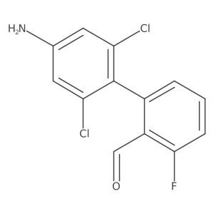 2-(4-Amino-2,6-dichlorophenyl)-6-fluorobenzaldehyde Structure