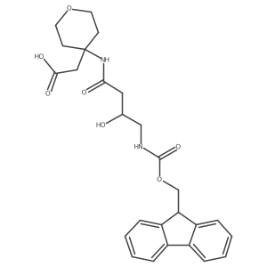 2-{4-[4-({[(9H-fluoren-9-yl)methoxy]carbonyl}amino)-3-hydroxybutanamido]oxan-4-yl}acetic acid Structure