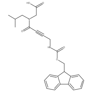 2-[4-({[(9H-fluoren-9-yl)methoxy]carbonyl}amino)-N-(2-methylpropyl)but-2-ynamido]acetic acid结构式