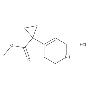 Methyl 1-(1,2,3,6-tetrahydropyridin-4-yl)cyclopropane-1-carboxylate hydrochloride Structure