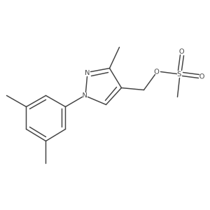 [1-(3,5-dimethylphenyl)-3-methyl-1H-pyrazol-4-yl]methyl methanesulfonate Structure