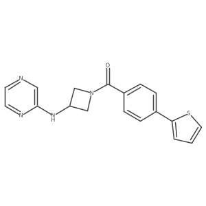 [3-(pyrazin-2-ylamino)azetidin-1-yl]-[4-(2-thienyl)phenyl]methanone Structure