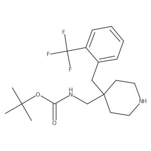 tert-Butyl{4-[2-(trifluoromethyl)benzyl]piperidin-4-yl}methylcarbamate结构式