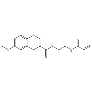 6-Methoxy-N-[2-(prop-2-enoylamino)ethyl]-3,4-dihydro-2H-chromene-3-carboxamide结构式