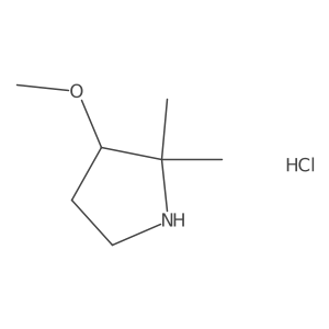 3-Methoxy-2,2-dimethylpyrrolidine hydrochloride结构式