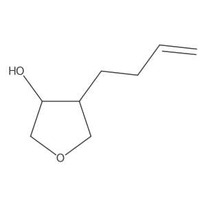 rac-(3R,4S)-4-(but-3-en-1-yl)oxolan-3-ol结构式