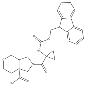 rac-(3aR,7aR)-2-[1-({[(9H-fluoren-9-yl)methoxy]carbonyl}amino)cyclopropanecarbonyl]-octahydropyrano[3,4-c]pyrrole-7a-carboxylic acid Structure