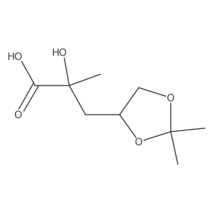 3-(2,2-Dimethyl-1,3-dioxolan-4-yl)-2-hydroxy-2-methylpropanoic acid结构式