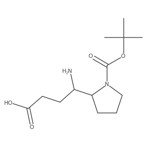 4-Amino-4-{1-[(tert-butoxy)carbonyl]pyrrolidin-2-yl}butanoic acid结构式