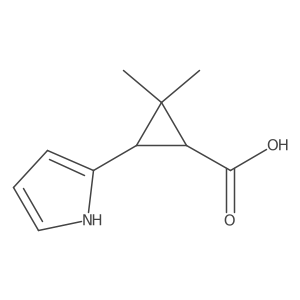 2,2-dimethyl-3-(1H-pyrrol-2-yl)cyclopropane-1-carboxylic acid Structure
