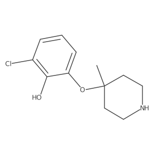 2-Chloro-6-[(4-methylpiperidin-4-yl)oxy]phenol Structure