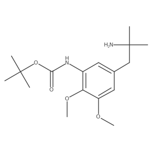 tert-butyl N-[5-(2-amino-2-methylpropyl)-2,3-dimethoxyphenyl]carbamate结构式