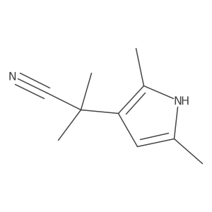 2-(2,5-dimethyl-1H-pyrrol-3-yl)-2-methylpropanenitrile结构式