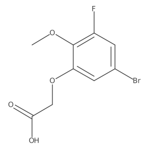 2-(5-Bromo-3-fluoro-2-methoxyphenoxy)acetic acid结构式