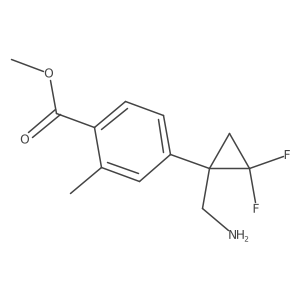 Methyl 4-[1-(aminomethyl)-2,2-difluorocyclopropyl]-2-methylbenzoate Structure