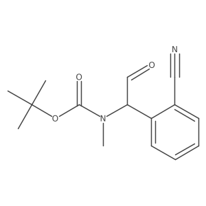 tert-butyl N-[1-(2-cyanophenyl)-2-oxoethyl]-N-methylcarbamate结构式