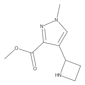 methyl 4-(azetidin-2-yl)-1-methyl-1H-pyrazole-3-carboxylate结构式